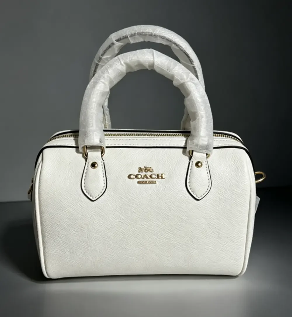 Coach Mini Carey Signature Denim Light Pink Crossbody Bag